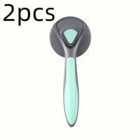 HKM-588563 Stainless Steel Pin Comb for Effortless Dog and Cat Hair Removal, Fresh Mint and Grey Design