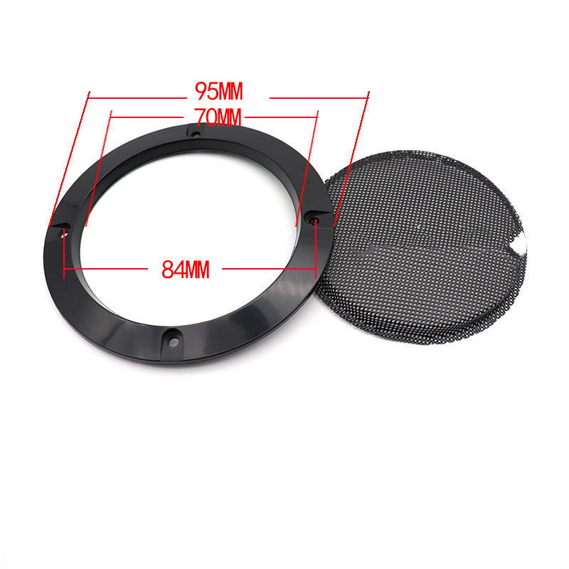 HKM-588691 Car Subwoofer Speaker Protective Cover - Metal & ABS, 2 to 10 inch Models, Black Finish