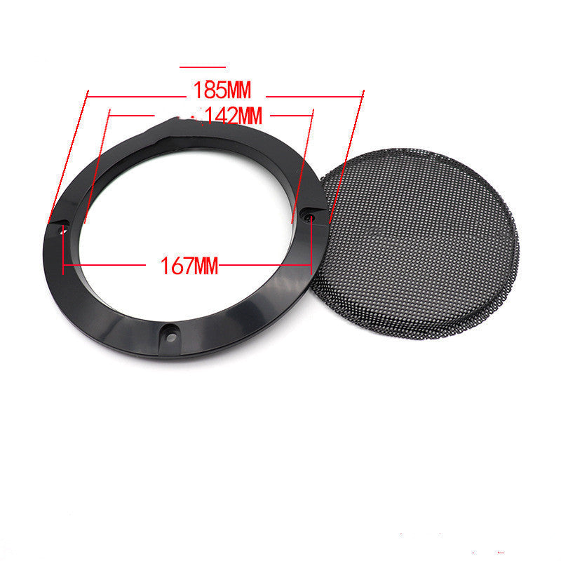HKM-588691 Car Subwoofer Speaker Protective Cover - Metal & ABS, 2 to 10 inch Models, Black Finish
