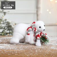HKM-588755 Christmas-Themed Desktop Ornaments: Snowman, Elk, Polar Bear, Squirrel & Sled Decorations