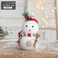 HKM-588755 Christmas-Themed Desktop Ornaments: Snowman, Elk, Polar Bear, Squirrel & Sled Decorations