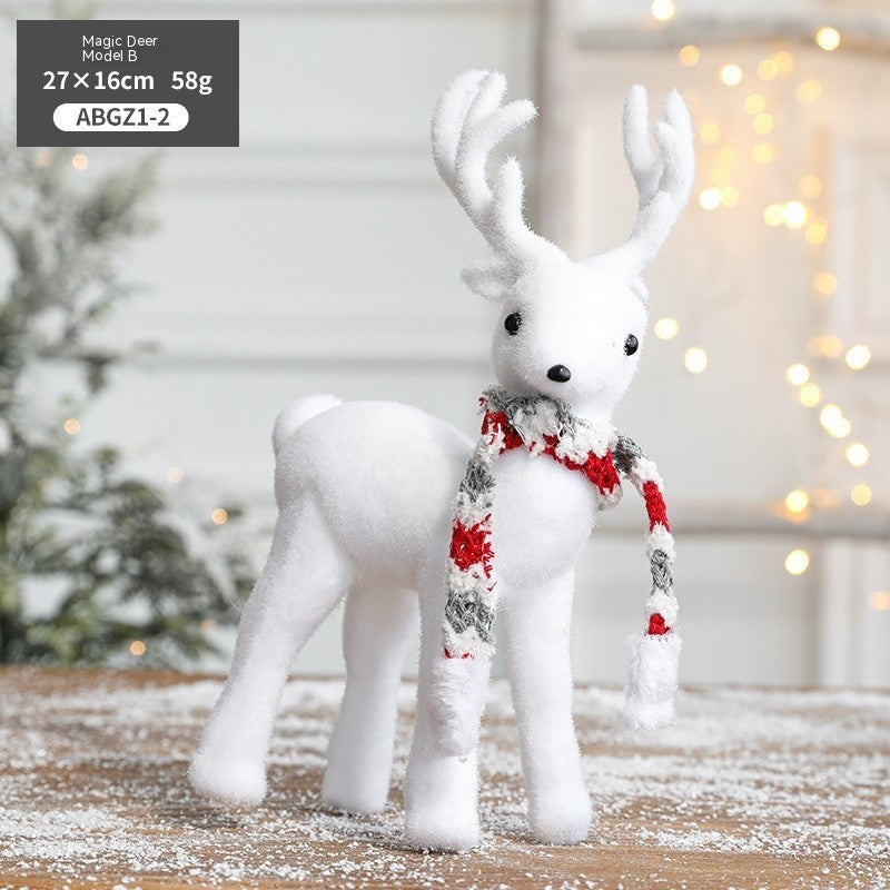 HKM-588755 Christmas-Themed Desktop Ornaments: Snowman, Elk, Polar Bear, Squirrel & Sled Decorations