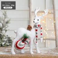 HKM-588755 Christmas-Themed Desktop Ornaments: Snowman, Elk, Polar Bear, Squirrel & Sled Decorations