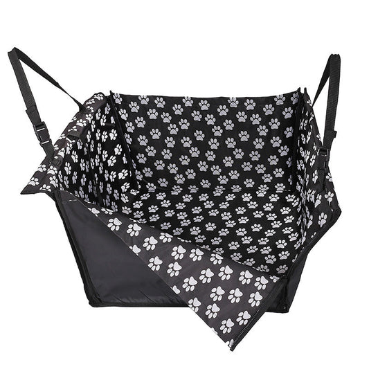 HKM-588819 Foldable Cat Seat Cover with Paw Print Design - Oxford Cloth in Pink, Blue, Gray, and Black, 60*40*35cm