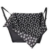 HKM-588819 Foldable Cat Seat Cover with Paw Print Design - Oxford Cloth in Pink, Blue, Gray, and Black, 60*40*35cm