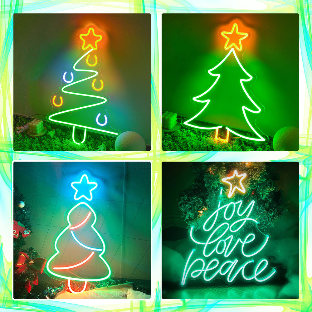 HKM-589075 Christmas Tree Neon Atmosphere Light for Indoor and Outdoor Decoration