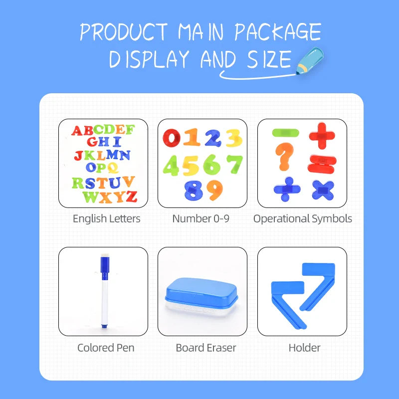 HKM-589203 Erasable Magic Drawing Board Learning Table for Children - Multifunctional Magnetic Drawing Toys Set 2-4 Years
