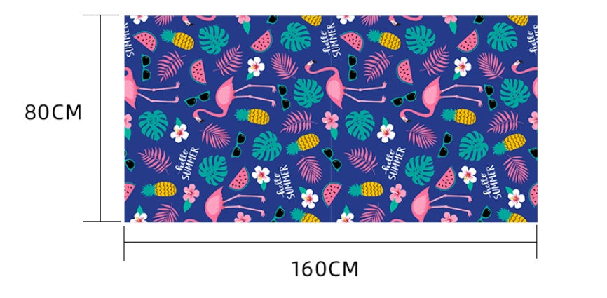 HKM-589203 Microfiber Beach Towel - 80x160cm with Colorful Designs for Pool and Travel