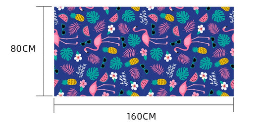 HKM-589203 Microfiber Beach Towel - 80x160cm with Colorful Designs for Pool and Travel