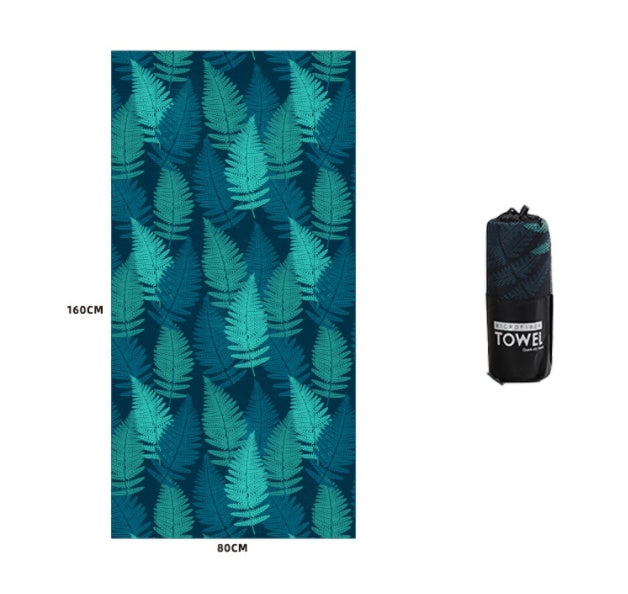 HKM-589203 Microfiber Beach Towel - 80x160cm with Colorful Designs for Pool and Travel