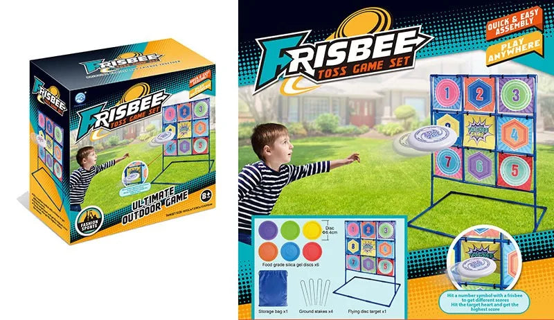 HKM-589267 Outdoor Sports Toy Set with Mini Fitness Flying Disc and Basketball Board for Ages 5 and Up