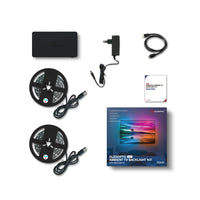 HKM-589331 RGB LED Light Strip Kit with HDMI Junction Box and Power Supply Components - 5M Length