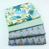 HKM-589459 Classical Landscape Cotton Fabric - Birds Among Flowers & Chaoyang Lattice Patterns, 160cm x 2M