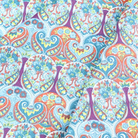 HKM-589459 Classical Landscape Cotton Fabric - Birds Among Flowers & Chaoyang Lattice Patterns, 160cm x 2M