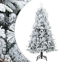 HKM-589587 Snow-Covered Artificial Christmas Tree, 150 cm, Easy Assembly, PVC & PE Materials