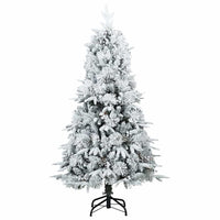 HKM-589587 Snow-Covered Artificial Christmas Tree, 150 cm, Easy Assembly, PVC & PE Materials