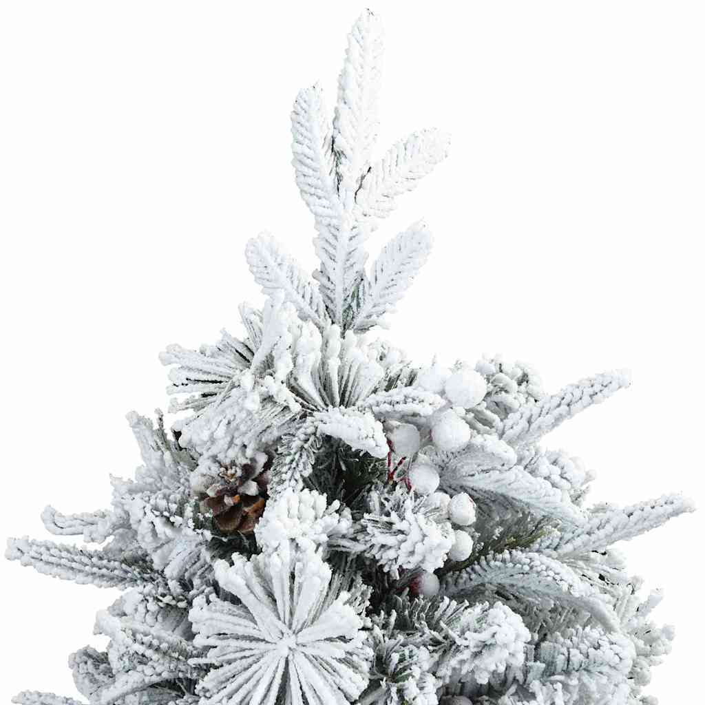HKM-589587 Snow-Covered Artificial Christmas Tree, 150 cm, Easy Assembly, PVC & PE Materials