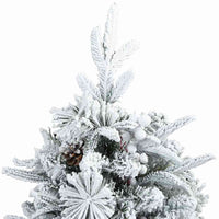 HKM-589587 Snow-Covered Artificial Christmas Tree, 150 cm, Easy Assembly, PVC & PE Materials