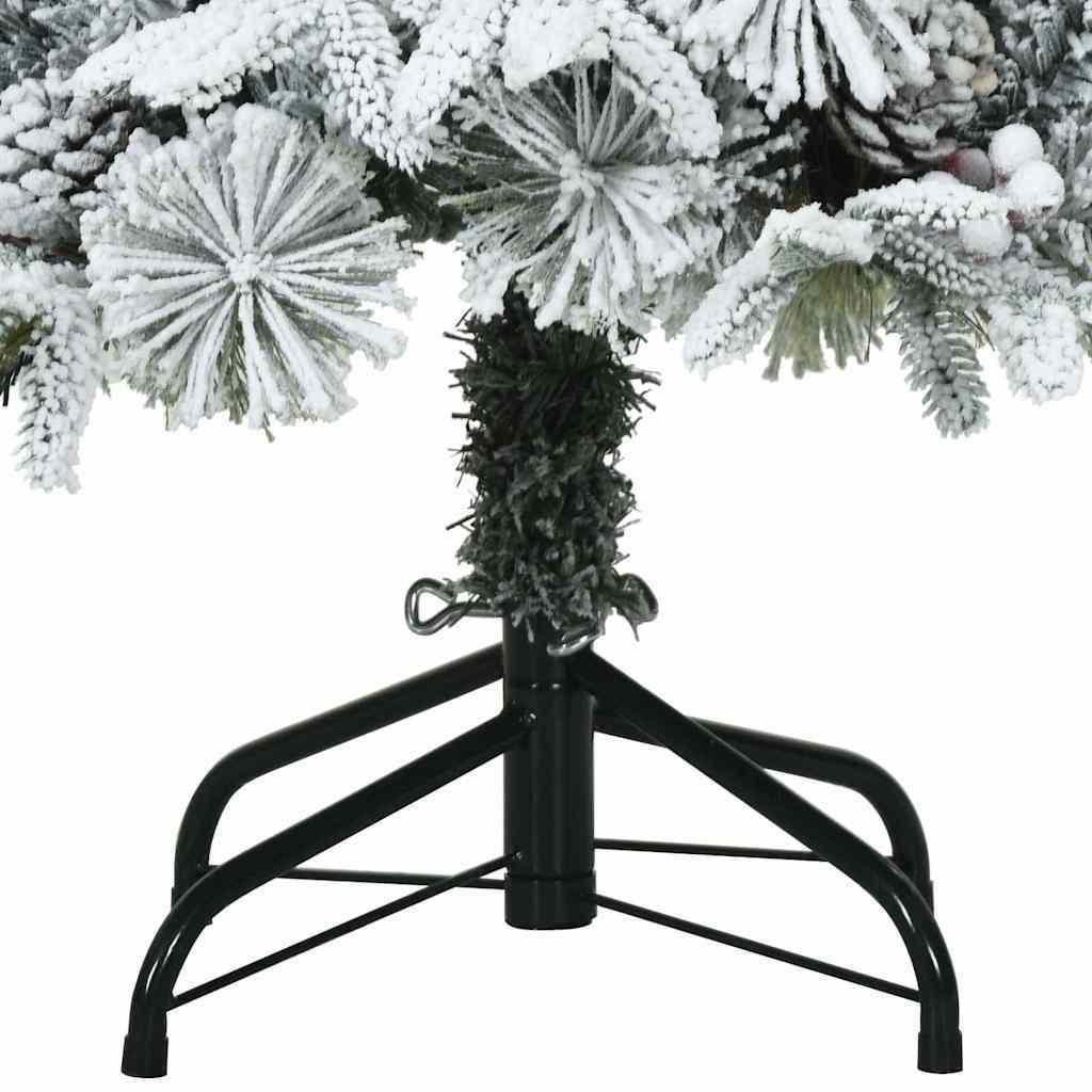 HKM-589587 Snow-Covered Artificial Christmas Tree, 150 cm, Easy Assembly, PVC & PE Materials