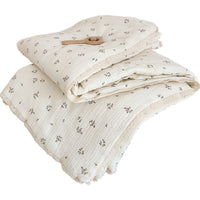HKM-589779 Floral Pure Cotton Summer Quilt with Soybean Fiber Filling - Double Layer, Multiple Sizes Available