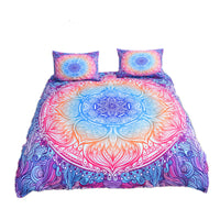 HKM-589779 Geometric Pattern 4-Piece Bed Sheet and Quilt Cover Set with Pillowcases