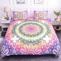 HKM-589779 Geometric Pattern 4-Piece Bed Sheet and Quilt Cover Set with Pillowcases