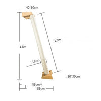 HKM-589779 Solid Wood Cat Climbing Frame with Multiple Platform Sizes and Styles for Indoor Cats