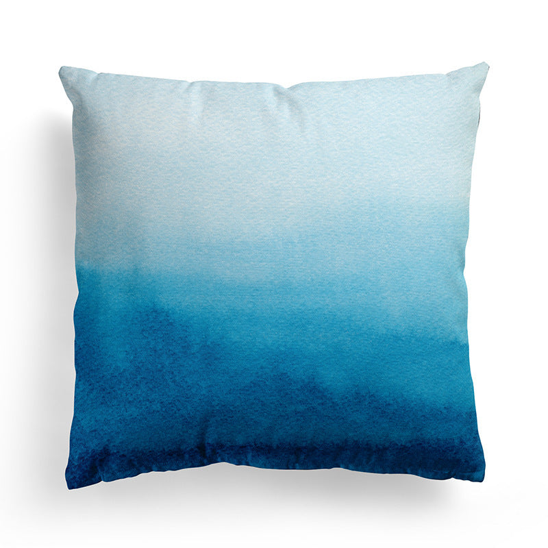 HKM-589843 Modern Minimalist Marble Texture Short Pillowcase, Super Soft Plush Cushion Cover 45x45 cm