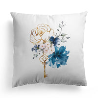 HKM-589843 Modern Minimalist Marble Texture Short Pillowcase, Super Soft Plush Cushion Cover 45x45 cm