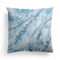 HKM-589843 Modern Minimalist Marble Texture Short Pillowcase, Super Soft Plush Cushion Cover 45x45 cm