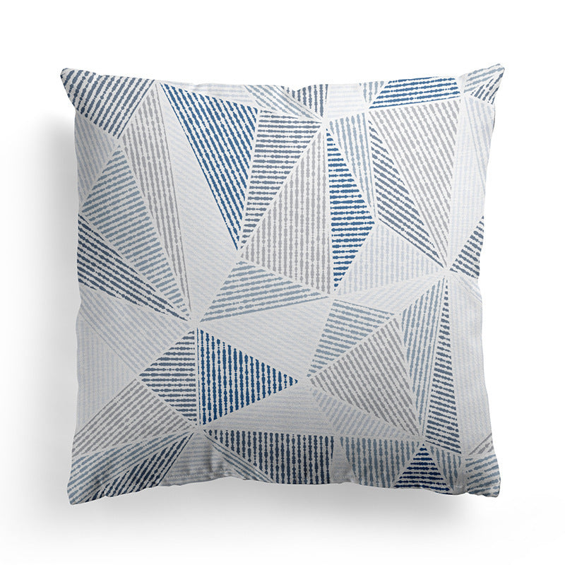 HKM-589843 Modern Minimalist Marble Texture Short Pillowcase, Super Soft Plush Cushion Cover 45x45 cm