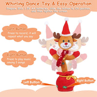 HKM-589907 Interactive Plush Dance Toy - Penguin or Elk Design, Singing, Recording, Light-Up Christmas Decor