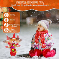 HKM-589907 Interactive Plush Dance Toy - Penguin or Elk Design, Singing, Recording, Light-Up Christmas Decor