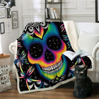 HKM-590099 Soft Polyester Fiber 3D Printed Multi-Purpose Flannel Blanket, Multiple Sizes Available