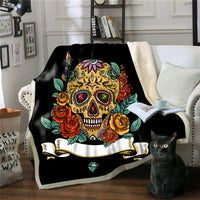 HKM-590099 Soft Polyester Fiber 3D Printed Multi-Purpose Flannel Blanket, Multiple Sizes Available