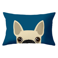HKM-590163 Cartoon Dog Head Plush Rectangular Pillowcase for Home and Kids