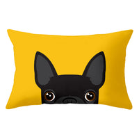 HKM-590163 Cartoon Dog Head Plush Rectangular Pillowcase for Home and Kids