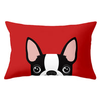 HKM-590163 Cartoon Dog Head Plush Rectangular Pillowcase for Home and Kids