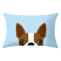 HKM-590163 Cartoon Dog Head Plush Rectangular Pillowcase for Home and Kids