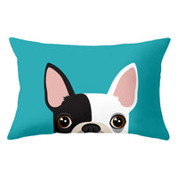 HKM-590163 Cartoon Dog Head Plush Rectangular Pillowcase for Home and Kids