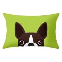 HKM-590163 Cartoon Dog Head Plush Rectangular Pillowcase for Home and Kids