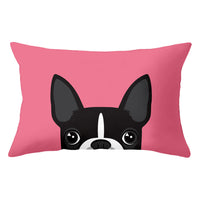 HKM-590163 Cartoon Dog Head Plush Rectangular Pillowcase for Home and Kids