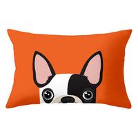 HKM-590163 Cartoon Dog Head Plush Rectangular Pillowcase for Home and Kids