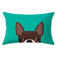 HKM-590163 Cartoon Dog Head Plush Rectangular Pillowcase for Home and Kids