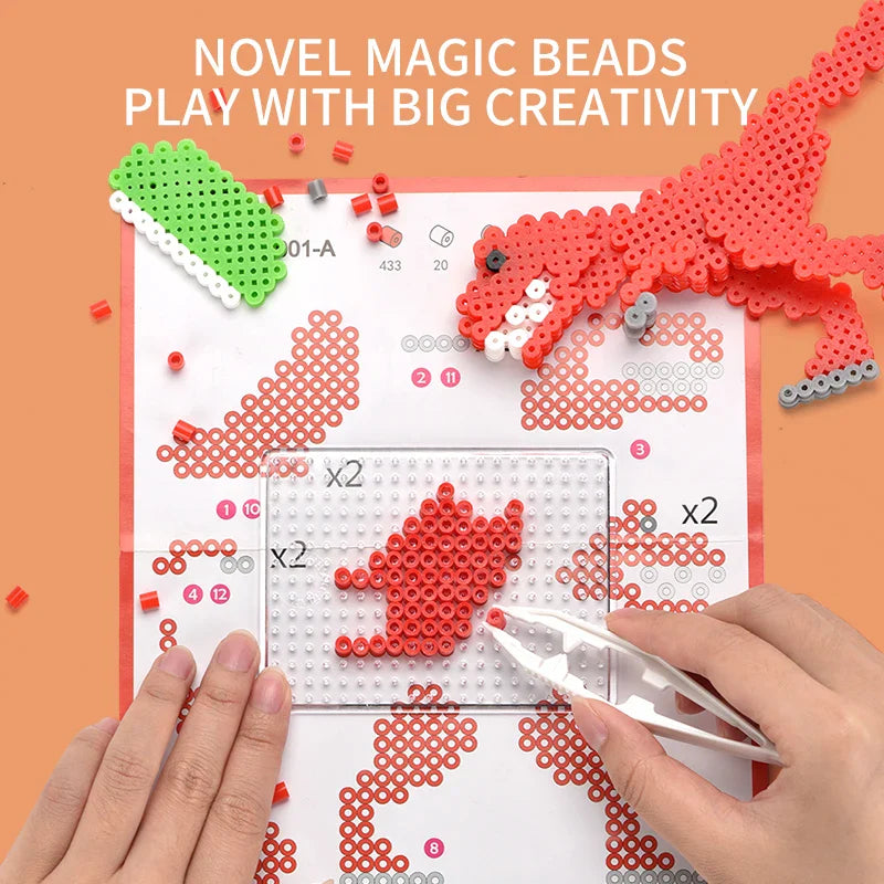 HKM-590355 DIY Rainbow Ironing Bead Craft Set - 3000 Pieces for Kids Ages 6 and Up
