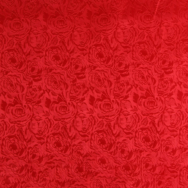 HKM-590611 Jacquard Floral Fabric for Home Textiles and Costumes - Hibiscus Series, 100% Polyester, 150cm Width