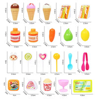 HKM-590739 Children's Mini Supermarket Play Set with Checkout Station and Ice Cream Vending Table