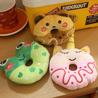 HKM-590803 Plush Donut Sound Toy for Small and Medium Pets in Bear, Unicorn, and Frog Designs