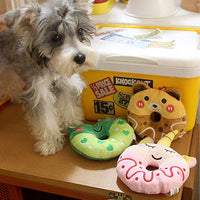 HKM-590803 Plush Donut Sound Toy for Small and Medium Pets in Bear, Unicorn, and Frog Designs