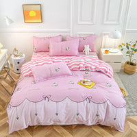 HKM-590931 Cashmere Four-Piece Brushed Quilt Cover and Sheet Set in Multiple Sizes